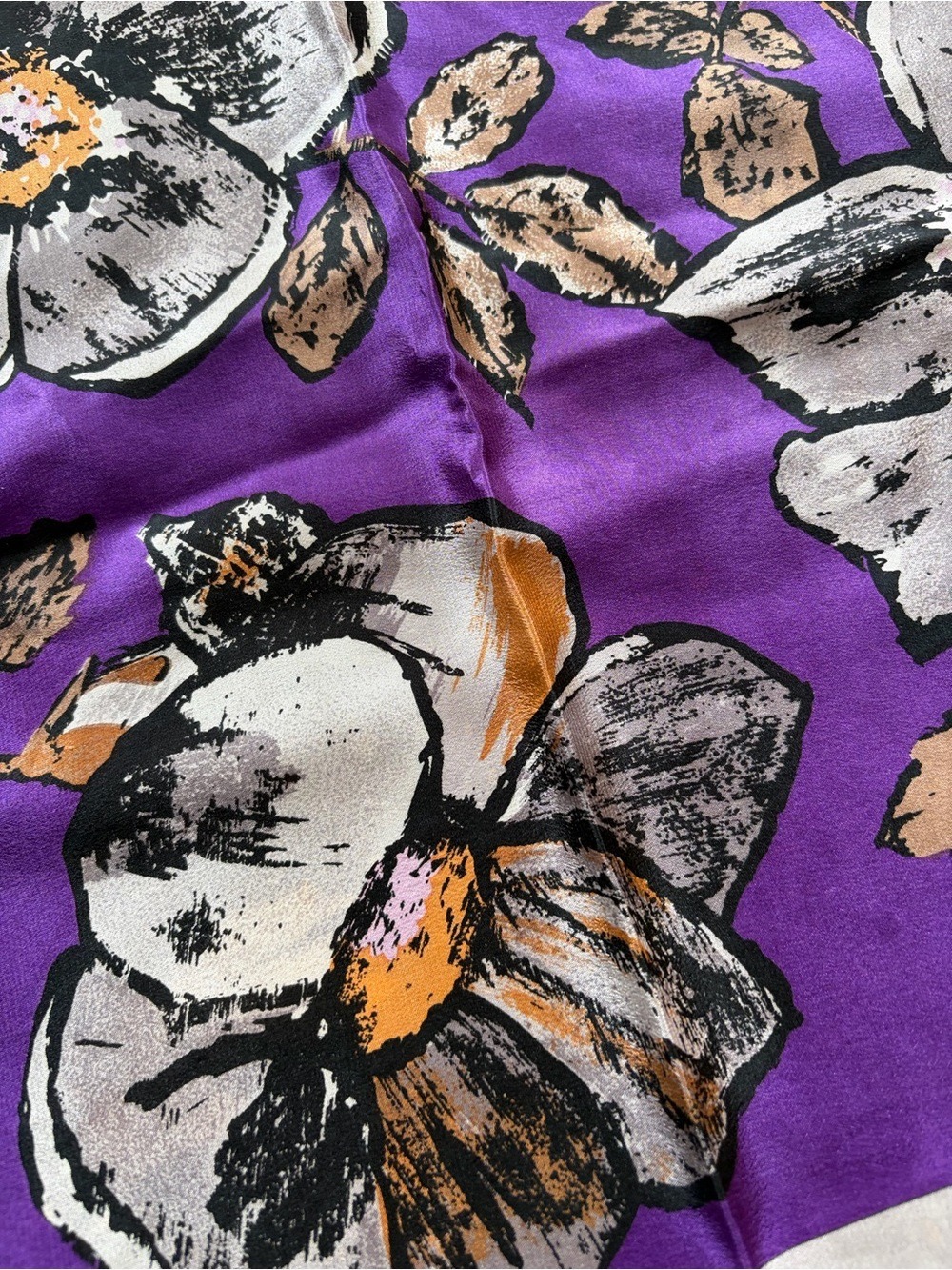 Vintage Silk Scarf, Adrienne Vittadini - Picture 5 of 6